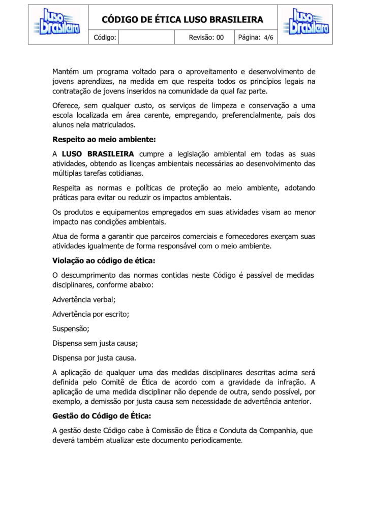 CÓDIGO DE ÉTICA LUSO BRASILEIRA page 0004