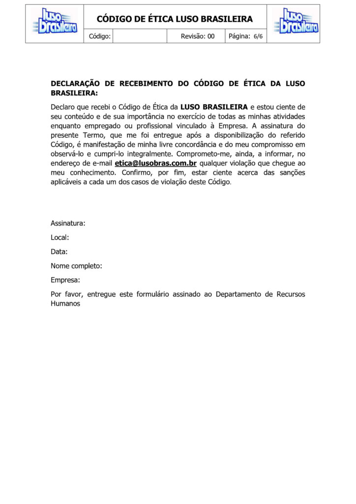 CÓDIGO DE ÉTICA LUSO BRASILEIRA page 0006